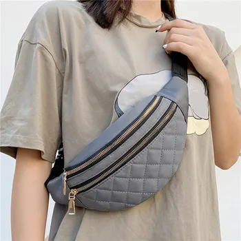 Роскошная женская сумка на ремне, сумка в виде ромба, модные уличные поясные сумки, женская сумка через плечо, нагрудная сумка