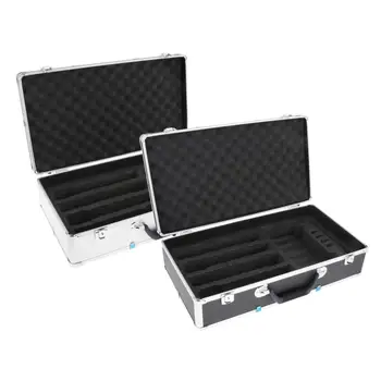 Портативный алюминиевый чемодан для микрофона, коробка для хранения микрофонных принадлежностей, профессиональная сумка для микрофона EVA