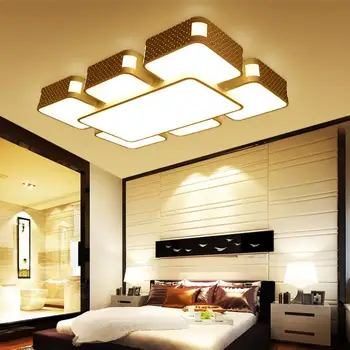 Современная прямоугольная акриловая светодиодная люстра, светодиодные лампы высокой мощности 126 Вт, люстры с дистанционным управлением для гостиной, подвесной светильник led lustre