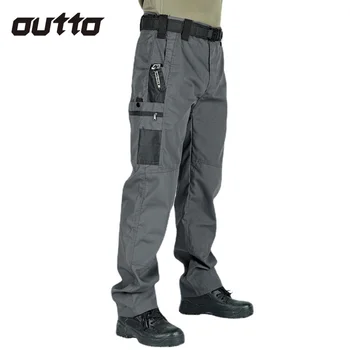 Осенне-зимние тактические брюки с несколькими карманами, мужские водонепроницаемые износостойкие брюки, Боевые охотничьи тренировочные брюки для скалолазания